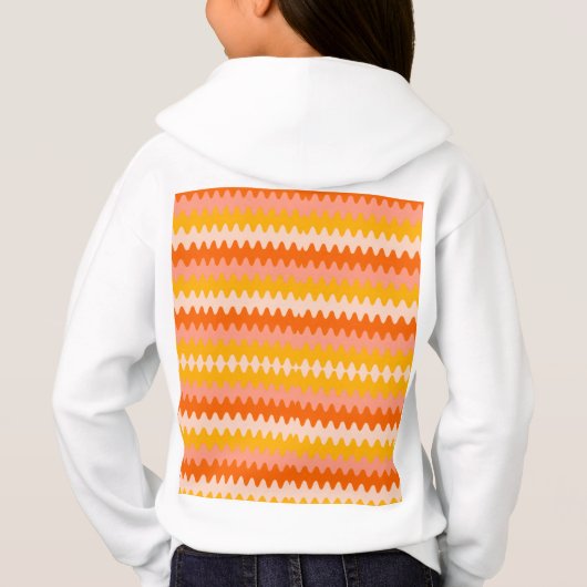 Modern Yellow, Orange & White Zig Zag Pattern (裏面)