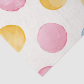 Modern Yellow, Pink & Blue Circle Pattern 薄葉紙 (詳細)