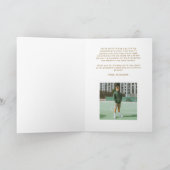 Modern Yellow Stripes Graduation Thank You サンキューカード (内部)