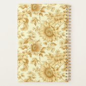 Modern Yellow Sunflower Floral Planner プランナー手帳 (裏面)