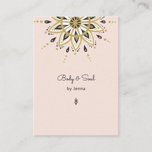 Modern Yoga Massage Wellness Business Card Visiten 名刺 (正面)