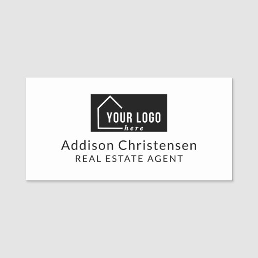 Modern Your Logo Custom Real Estate 名札 (正面)