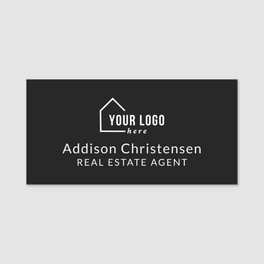 Modern Your Logo Custom Real Estate 名札 (正面)