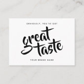 Modern you've got great taste qr code thank you 名刺 (正面)