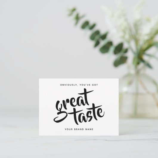 Modern you've got great taste qr code thank you 名刺 (スタンド正面)