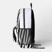 Modern Zebra Print Backpack - Bold Abstract Animal プリントバックパック (右)