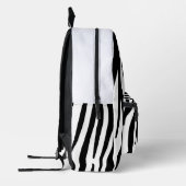 Modern Zebra Print Backpack - Bold Abstract Animal プリントバックパック (左)