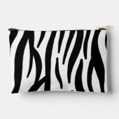 Modern Zebra Print Cosmetic Bag - Stylish Abstract アクセサリーポーチ (裏面)