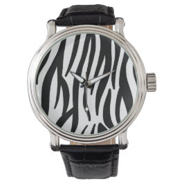 Modern Zebra Print Wrist Watch - Bold Abstract 腕時計