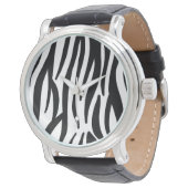 Modern Zebra Print Wrist Watch - Bold Abstract 腕時計 (アングル)