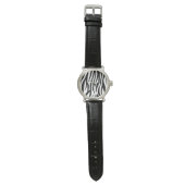 Modern Zebra Print Wrist Watch - Bold Abstract 腕時計 (フラット)
