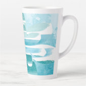Modern Zen Blue Latte Mug – Minimal Abstract Art カフェラテマグ (右)