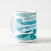 Modern Zen Blue Mug – Calm Abstract Art Design コーヒーマグカップ (正面左)
