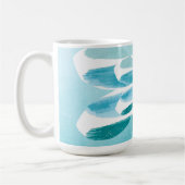 Modern Zen Blue Mug – Calm Abstract Art Design コーヒーマグカップ (左)