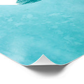 Modern Zen Blue Poster – Minimal Abstract Wall Art ポスター (コーナー)