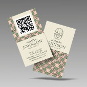 Modern Zen Holistic Health QR Code Business Card 名刺