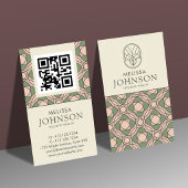 Modern Zen Holistic Health QR Code Business Card 名刺