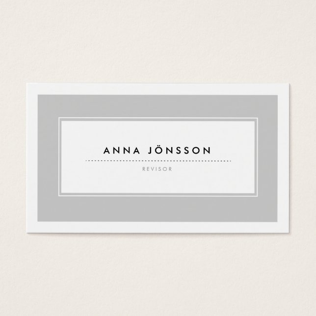 Moderna Grå Visitkort (正面)