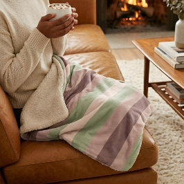 Moderna Linear | Aged Sage & Tea Rose シェルパブランケット