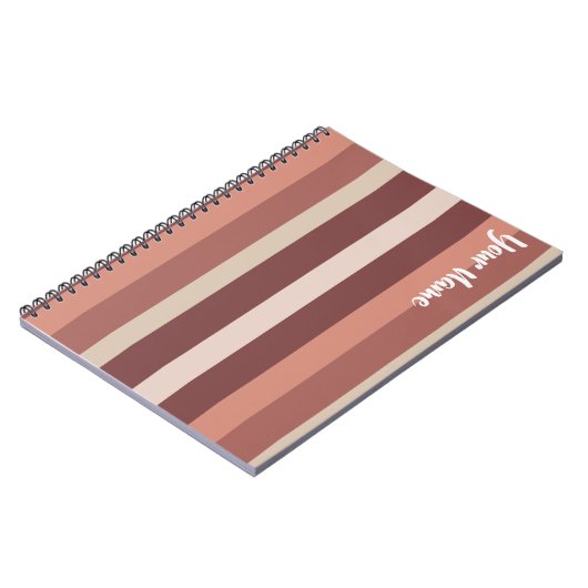 Moderna Linear | Antique Rose & Copper ノートブック (左側)