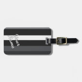 Moderna Linear | Carbon & Obsidian ラゲッジタグ (正面横)