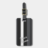 Moderna Linear | Carbon & Obsidian ラゲッジタグ (正面縦)