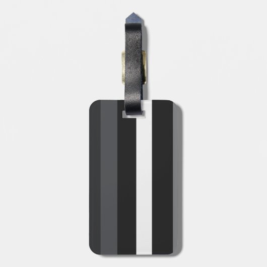 Moderna Linear | Carbon & Obsidian ラゲッジタグ (裏面縦)