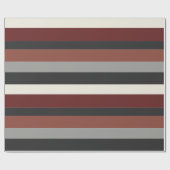 Moderna Linear | Iron Ore & Ruby Slate ラッピングペーパー (フラット)
