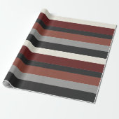 Moderna Linear | Iron Ore & Ruby Slate ラッピングペーパー (アンロールド)