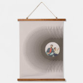ModernAbstract Ripple Boho Personalized 吊り下げ型タペストリー (正面)