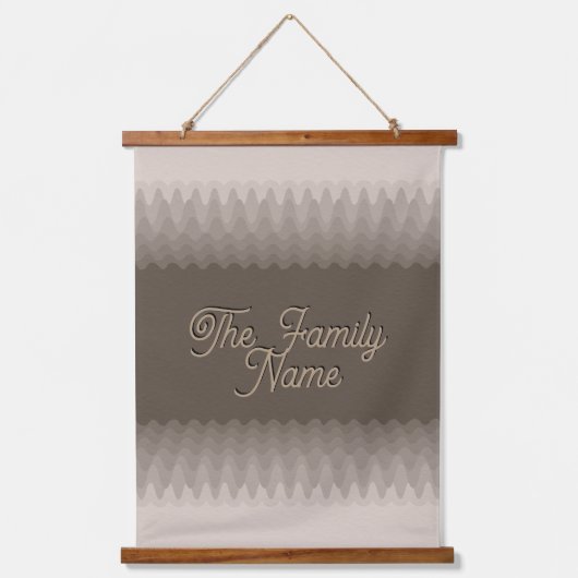 ModernAbstract Ripple Boho Personalized 吊り下げ型タペストリー (正面2)