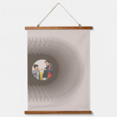 ModernAbstract Ripple Boho Personalized 吊り下げ型タペストリー (正面3)