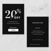 ModernBlack &    White割引カード 割引カード (正面/裏面)