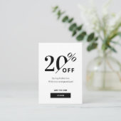 ModernBlack &    White割引カード 割引カード (スタンド正面)