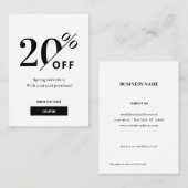 ModernBlack &    White割引カード 割引カード (正面/裏面)