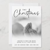 ModernDreamyグラデーション初めてのクリスマスカスタムの写真 シーズンカード (正面)