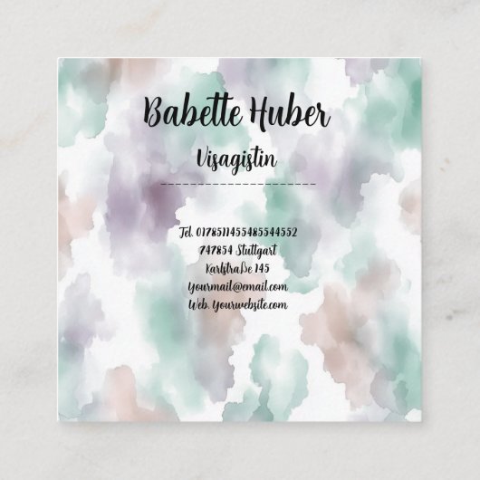 Moderne  スクエア名刺 (裏面)