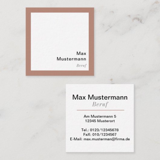 Moderne スクエア名刺 (正面/裏面)