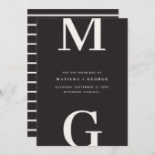 Moderne Anfangsbuchstaben fette grafische Typograf セーブザデート (正面/裏面)