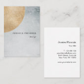 Moderne Aquarell Grau Schwarz Gold (Imitat) 名刺 (正面/裏面)