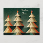 Moderne Art Deco Weihnachtskarte Frohes Fest ポストカード (正面)