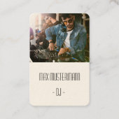 Moderne DJ Visitenkarte mit eigenem Foto 名刺 (正面)