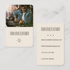 Moderne DJ Visitenkarte mit eigenem Foto 名刺