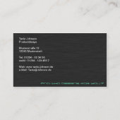 Moderne Edle Metall Visitenkarte Businesscard 名刺 (裏面)