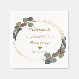 Moderne, elegante Eukalyptus-Hochzeit Serviette スタンダードカクテルナプキン