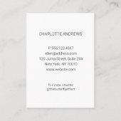 Moderne Foto  Visitenkarte 名刺 (裏面)