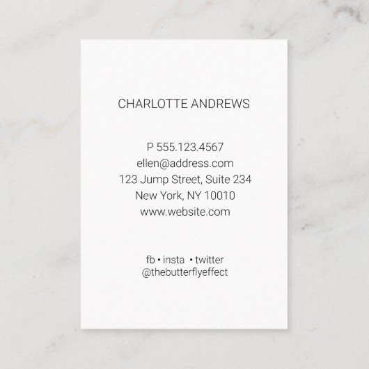 Moderne Foto  Visitenkarte 名刺 (裏面)