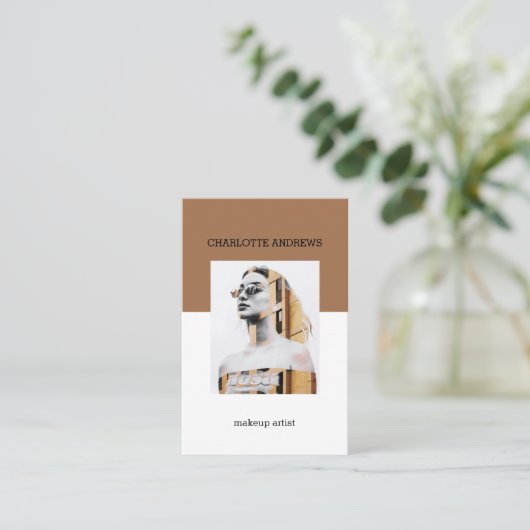 Moderne Foto Visitenkarte 名刺 (スタンド正面)