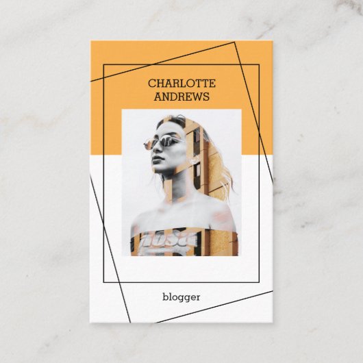 Moderne Foto Visitenkarte 名刺 (正面)