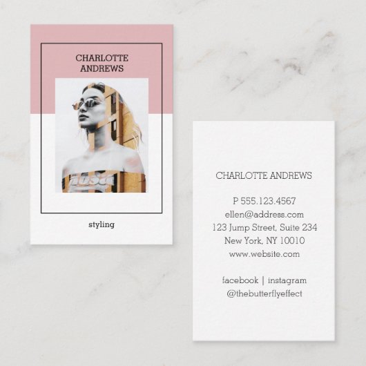 Moderne Foto Visitenkarte 名刺 (正面/裏面)